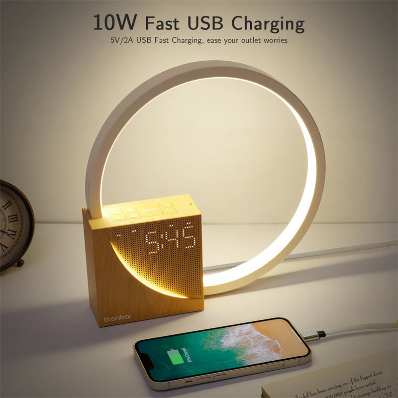 Multifunctional Touch Bedside Lamp with Alarm Clock