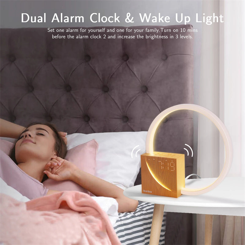Multifunctional Touch Bedside Lamp with Alarm Clock