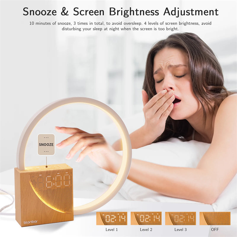 Multifunctional Touch Bedside Lamp with Alarm Clock