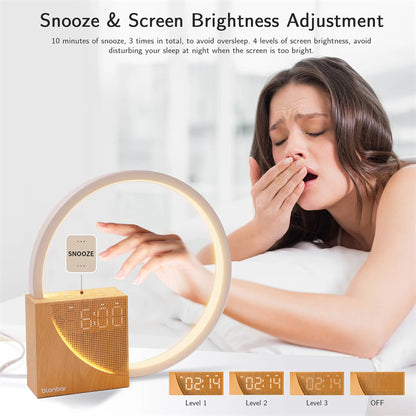 Multifunctional Touch Bedside Lamp with Alarm Clock
