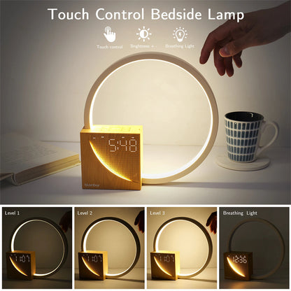 Multifunctional Touch Bedside Lamp with Alarm Clock